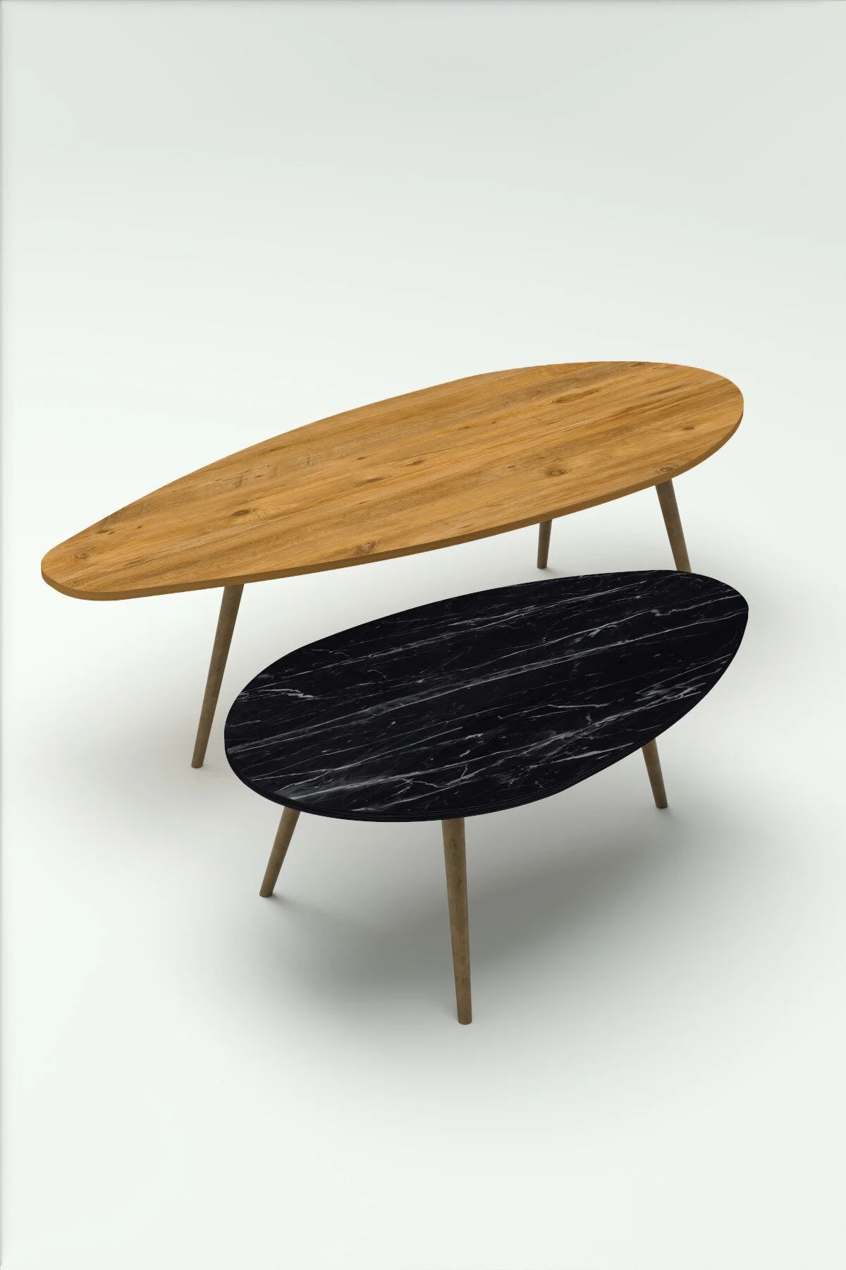 Холна маса Ellipse ПДЧ Черен орех 116x46 – görsel 7
