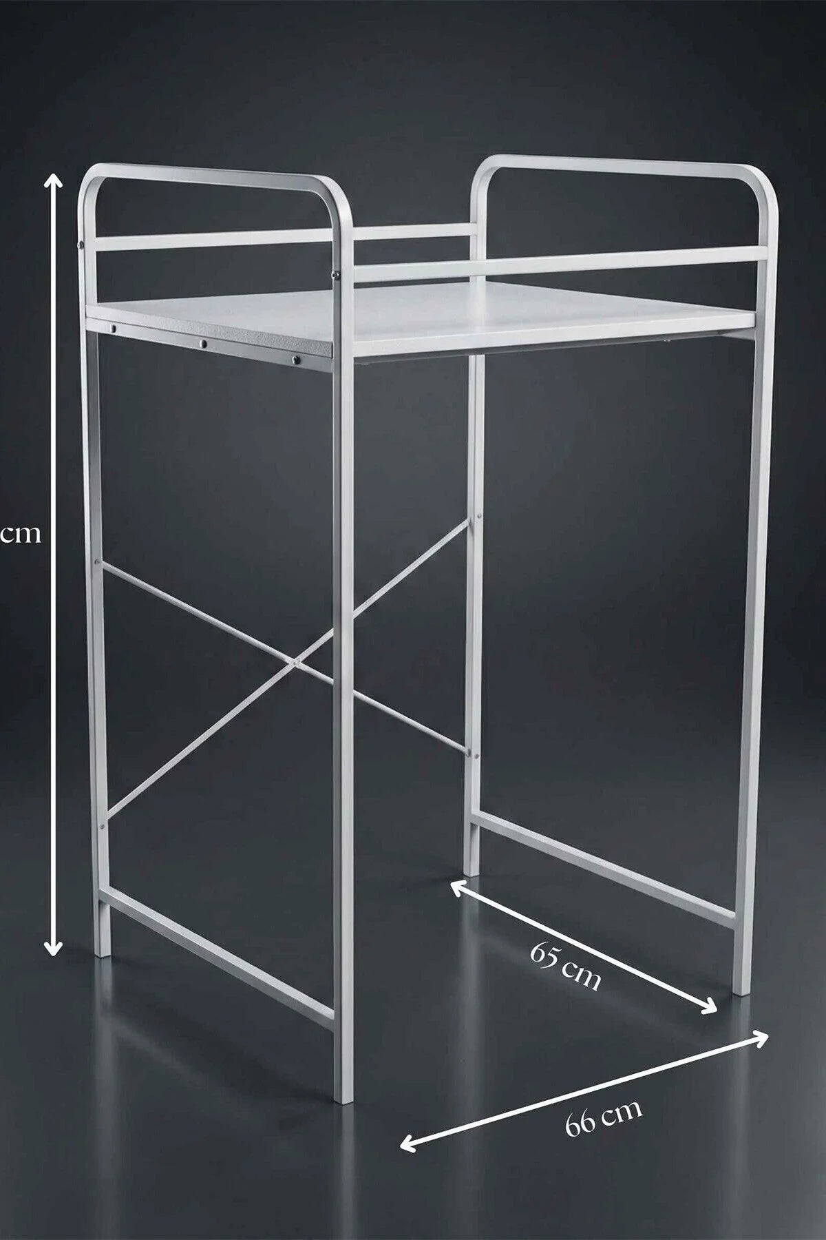 Рафт за пералня метален бял 66 cm – изображение 5