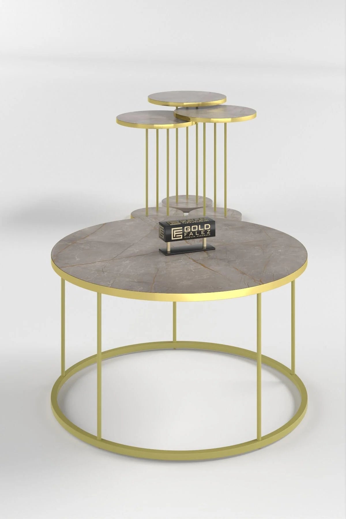 Холна маса Gold Terra Gordion Grey – görsel 4