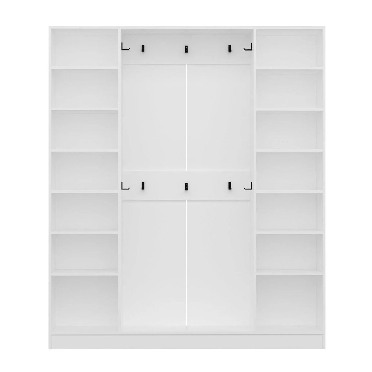 Kale210 Рафт с 4 отделения с 4 капака Бял