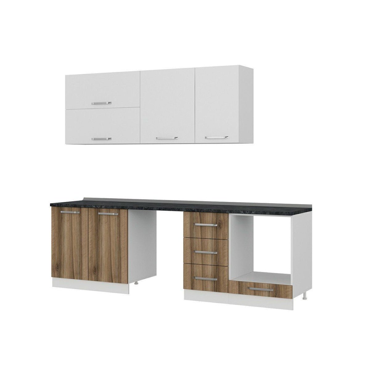 255 Cm Кухненски шкаф бяло злато 255-D14 – изображение 6