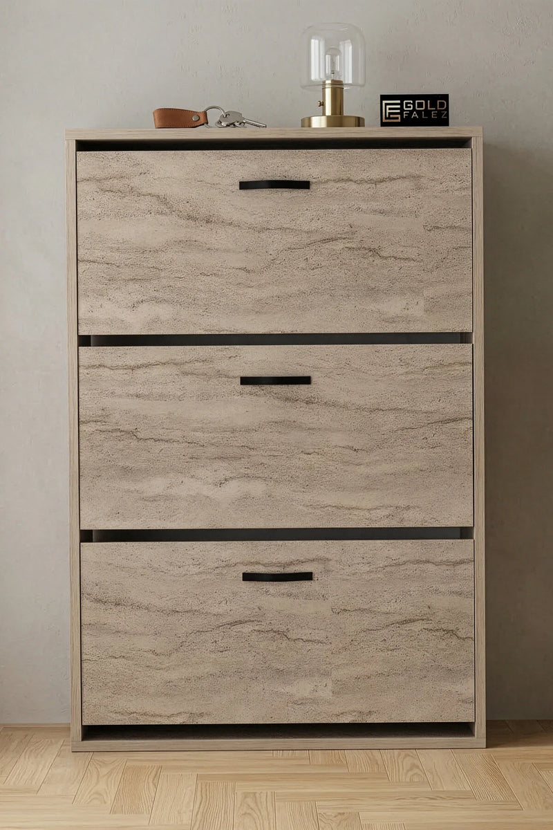 Поставка за обувки с падащ капак Ecru 74 cm