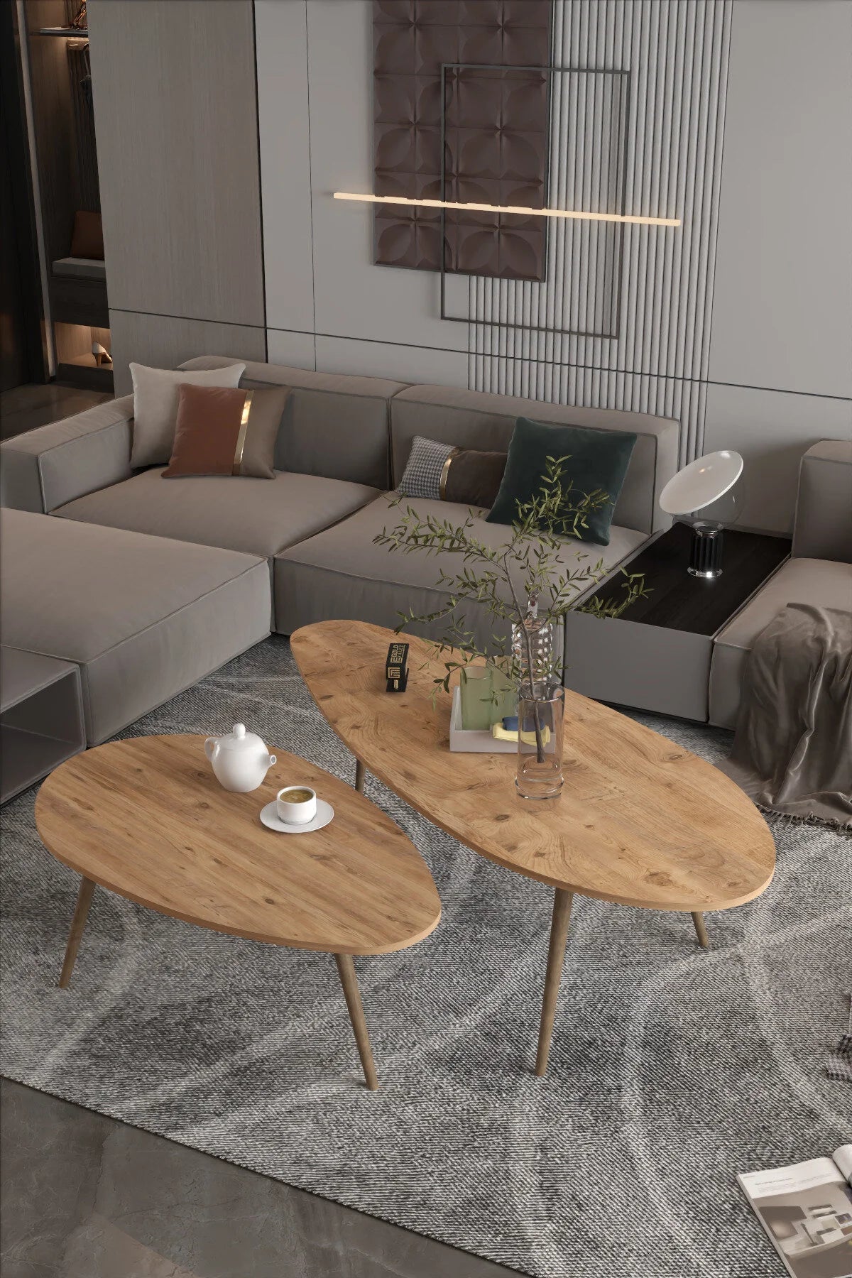Комплект холна маса Ellipse ПДЧ Brown 116x46 – изображение 4