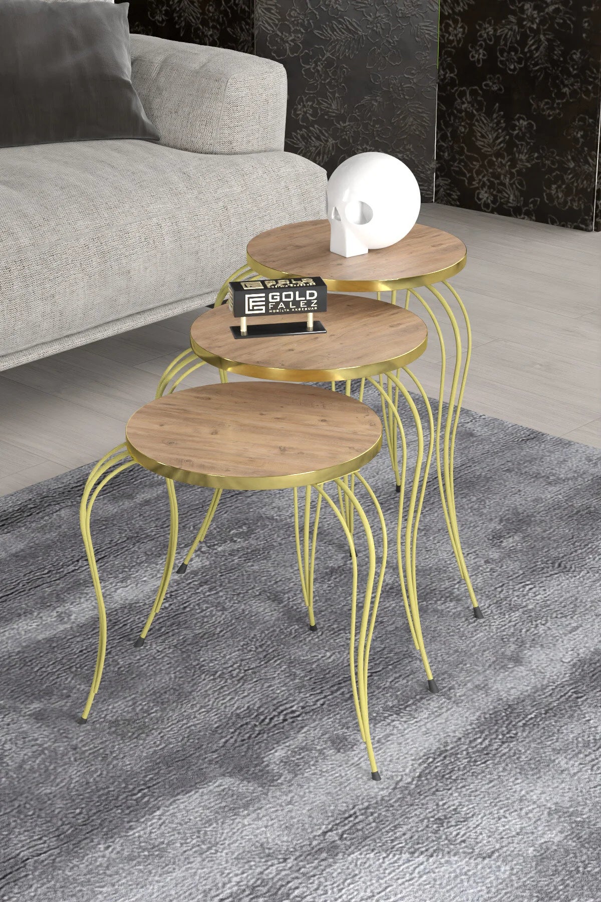 Маса за кафе Lükens Nesting Pine Brown – изображение 3