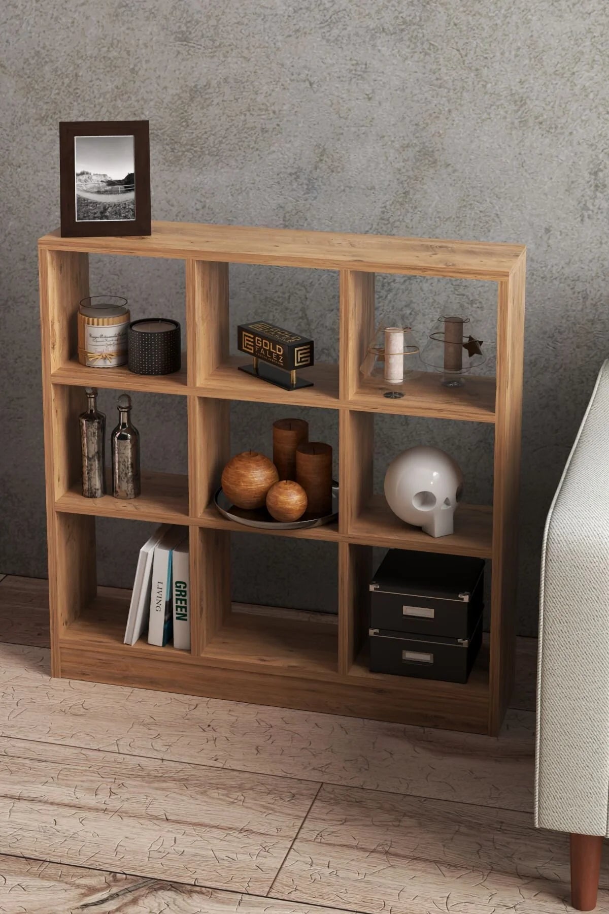 Рафт за книги с 9 отделения Pine Brown – изображение 3