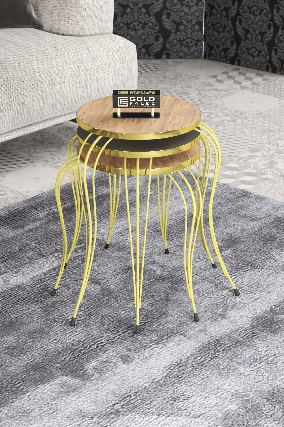 Маса за кафе Lükens Nesting антрацитно сиво – изображение 3