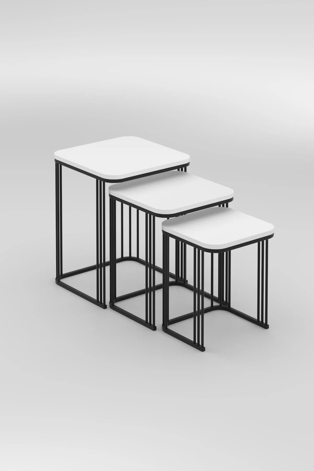 Маса за кафе Alize Nesting Бяла 3 бр – görsel 6