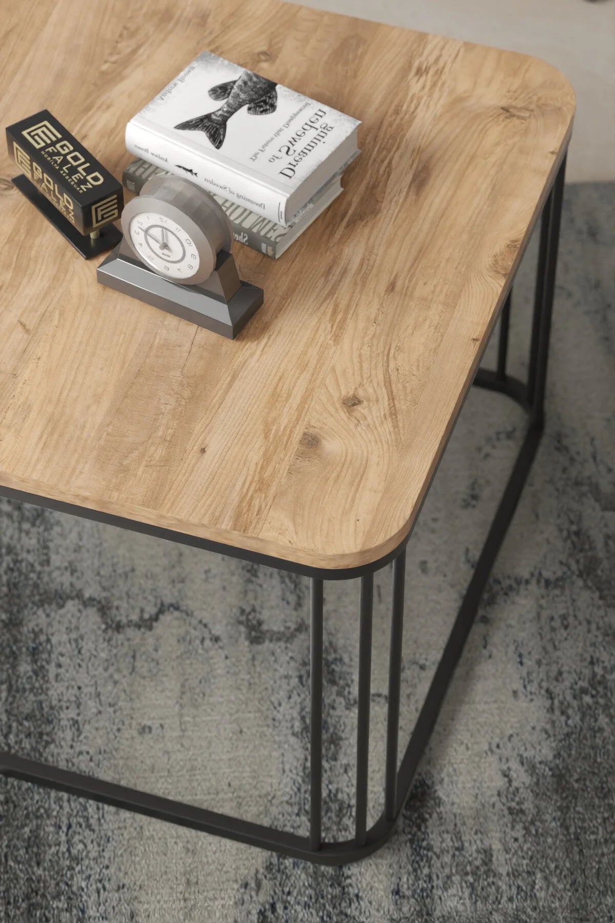 Комплект маси за кафе Alize Pine Brown 4 части – görsel 5