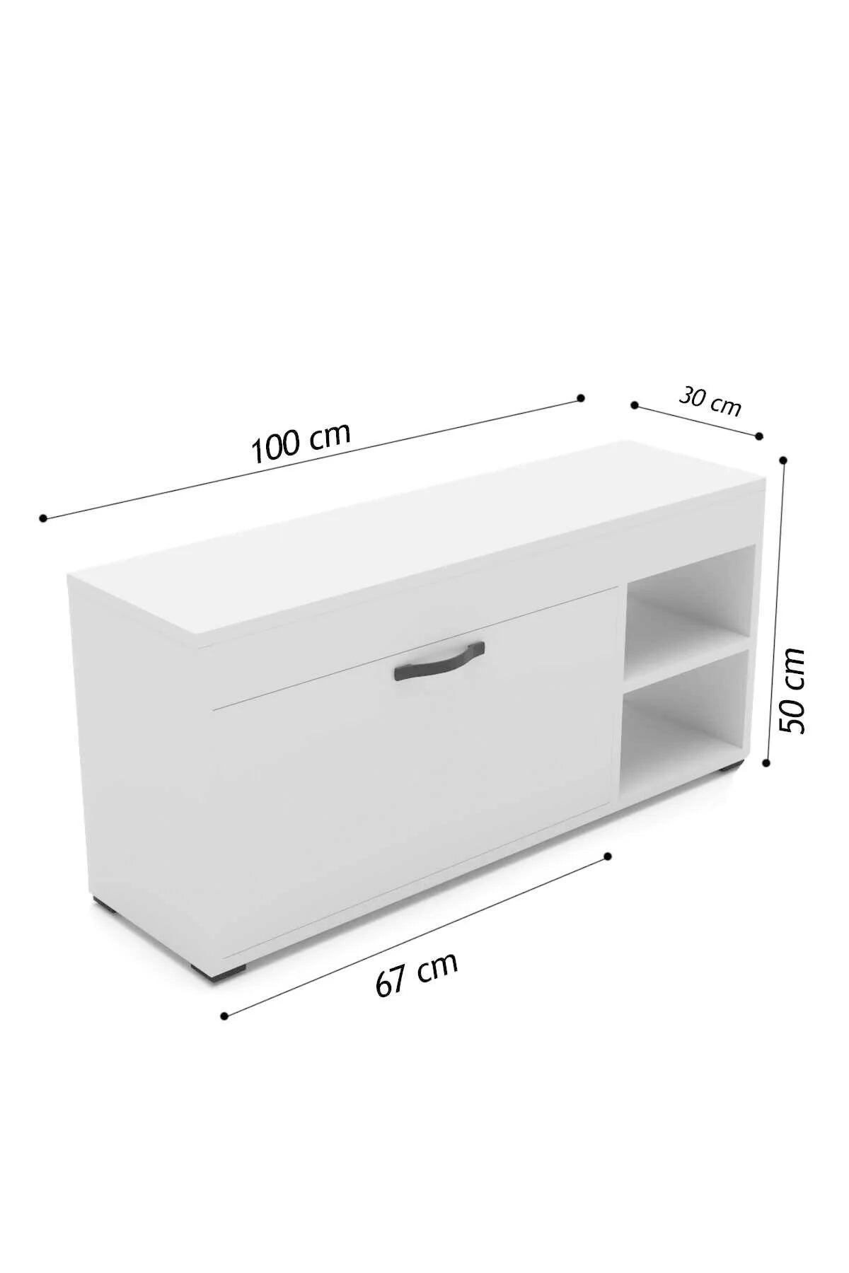 Шкаф за обувки бял 90 cm – изображение 6