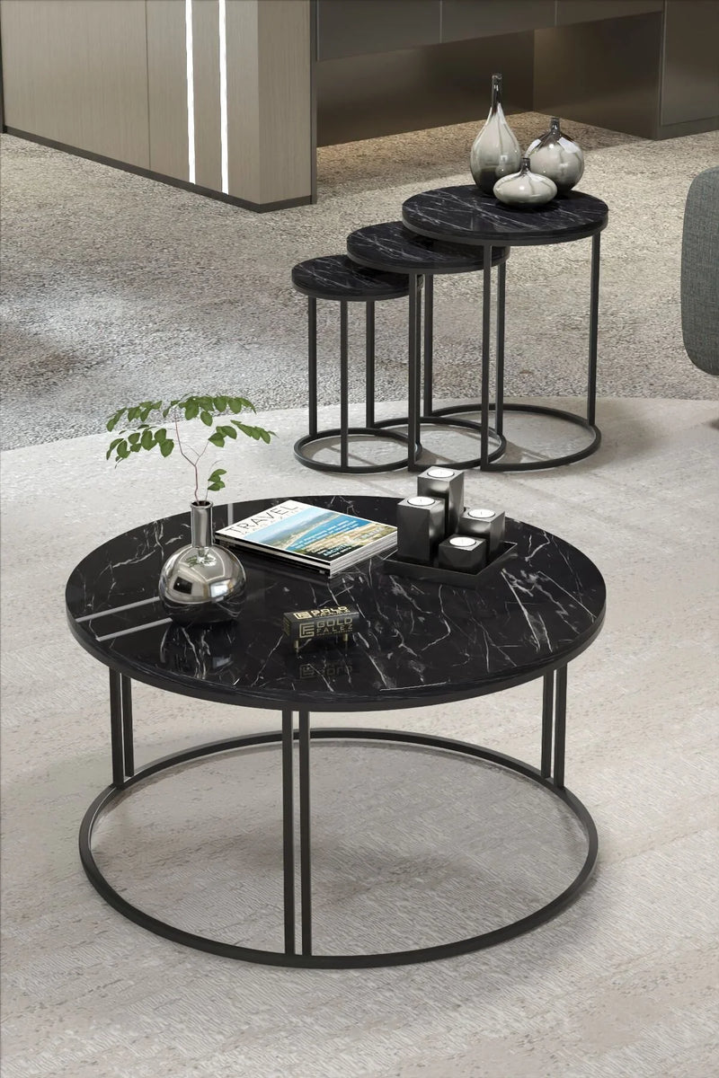 C Nesting Холна маса Bendir Black 4 части