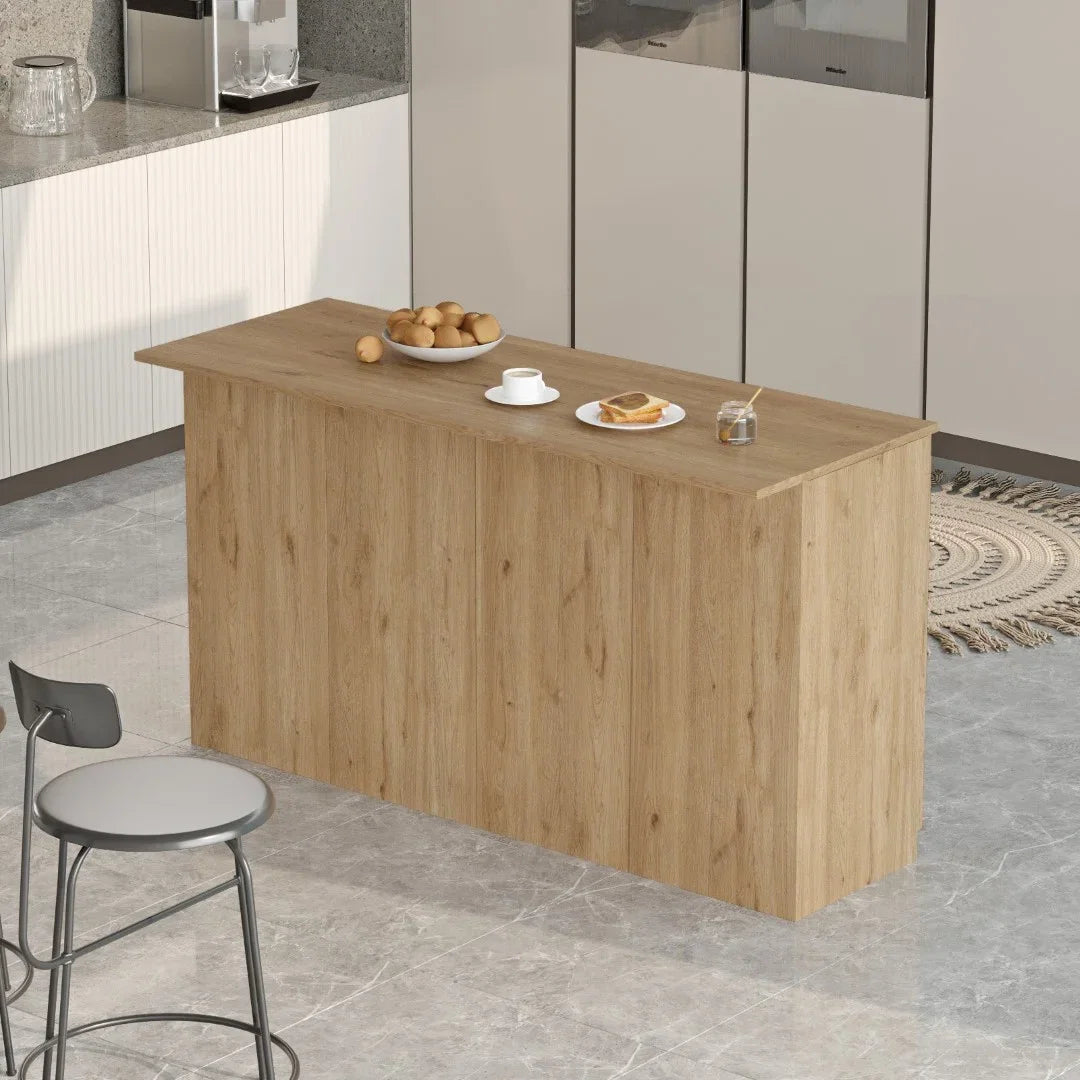 Кухненска трапезна маса Orren Island с 4 капака 160cm Кошница – görsel 6