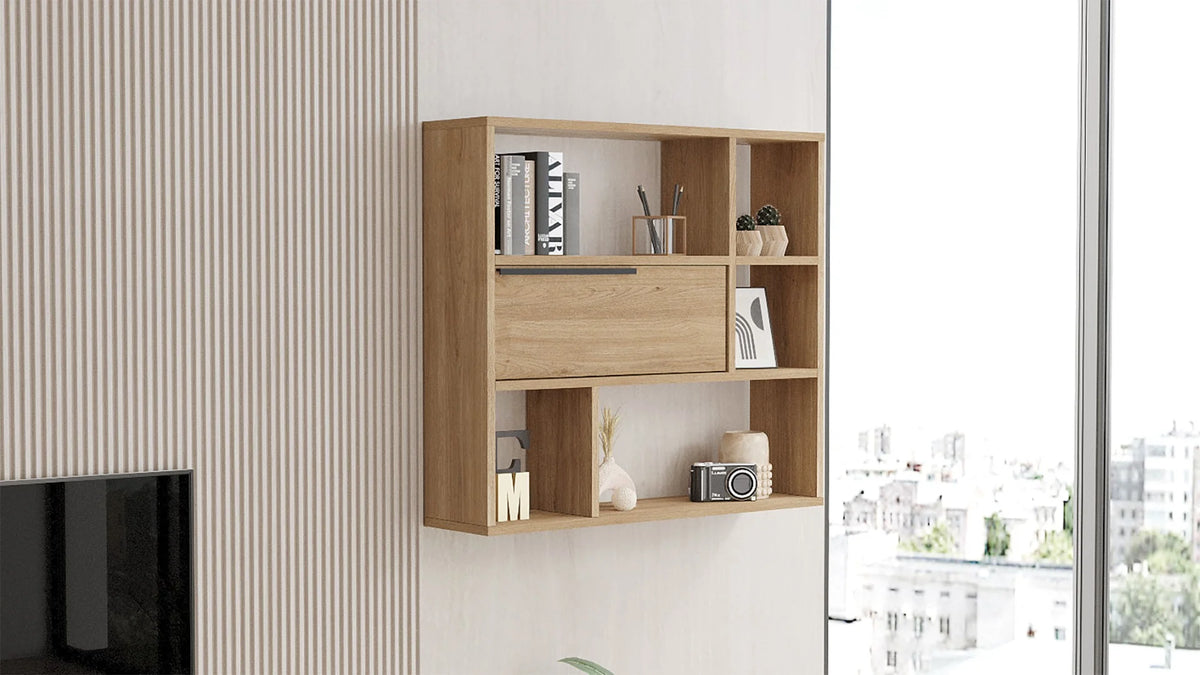 Стенен рафт Ocean Етажерка за книги Кошница с капак ON5-S – изображение 3
