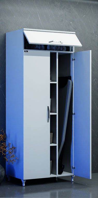 Висок шкаф за баня с врати и рафтове HCR Çok Amaçlı 12 70x180 см